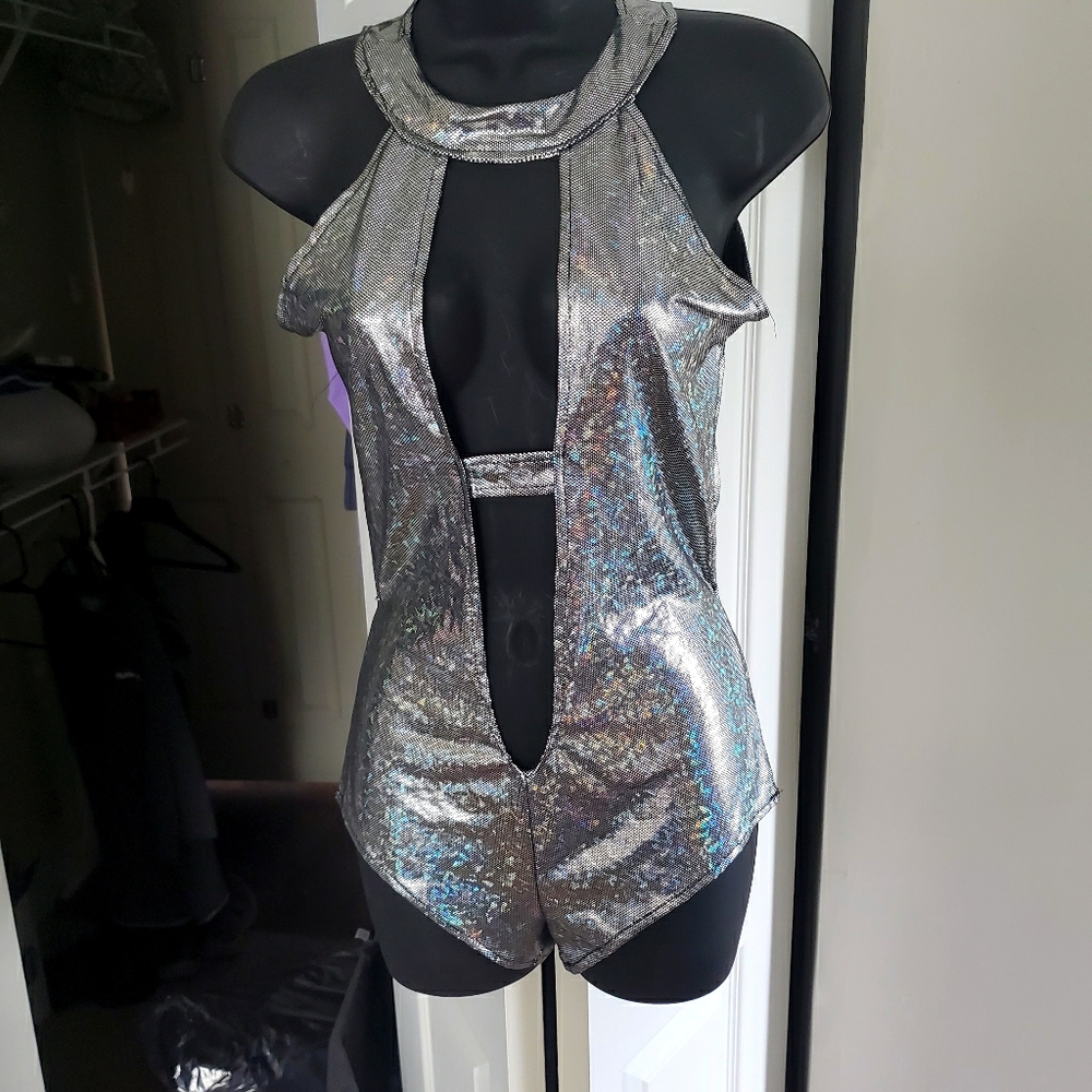 Rave holographic Bodysuit